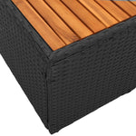 2-Sitzer Gartensofa mit Kissen Schwarz Poly Rattan