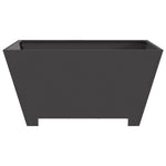 Feuerstelle Quadrat Schwarz 80x80x40 cm Stahl