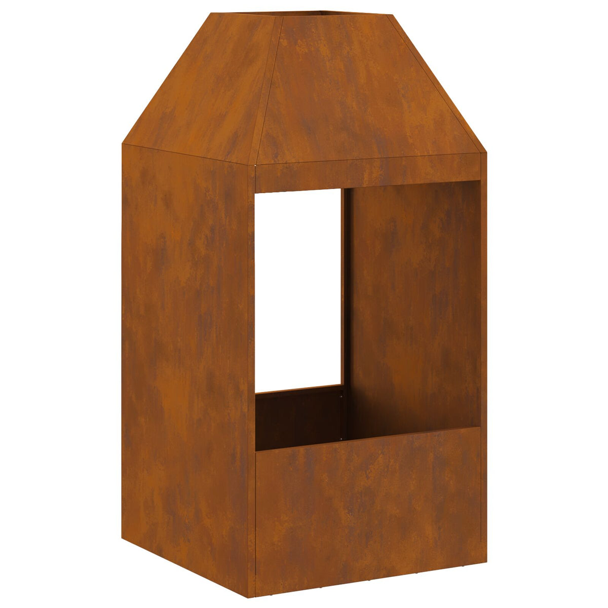 Feuerstelle 50x50x100 cm Wetterstahl