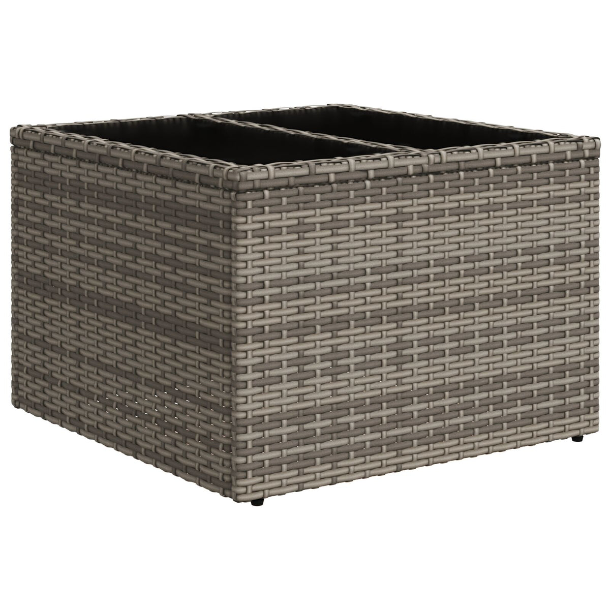 6-teilige Garten-Essgruppe mit Kissen Schwarz Poly Rattan