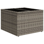 6-teilige Garten-Essgruppe mit Kissen Schwarz Poly Rattan