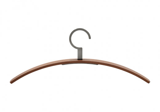 Kleiderbügel 0130 - Hochwertiger Nussbaum oder Lack mit Metallhaken