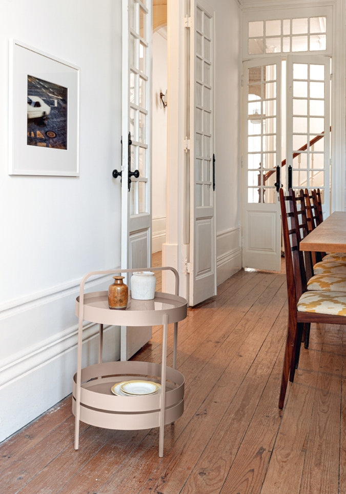 Albert - Pulverbeschichteter Stahl (Rosenholz, Schwarz, Grau-Weiss)