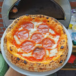 Ardore Gas-Pizzaofen "Antik Kupfer" - Natürliches Gas | 40x40cm Backfläche | Leistungsstark & Kompakt