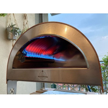 Ardore Gas-Pizzaofen "Antik Kupfer" – Kompakter Outdoor-Pizzaofen mit 40x40cm Backfläche
