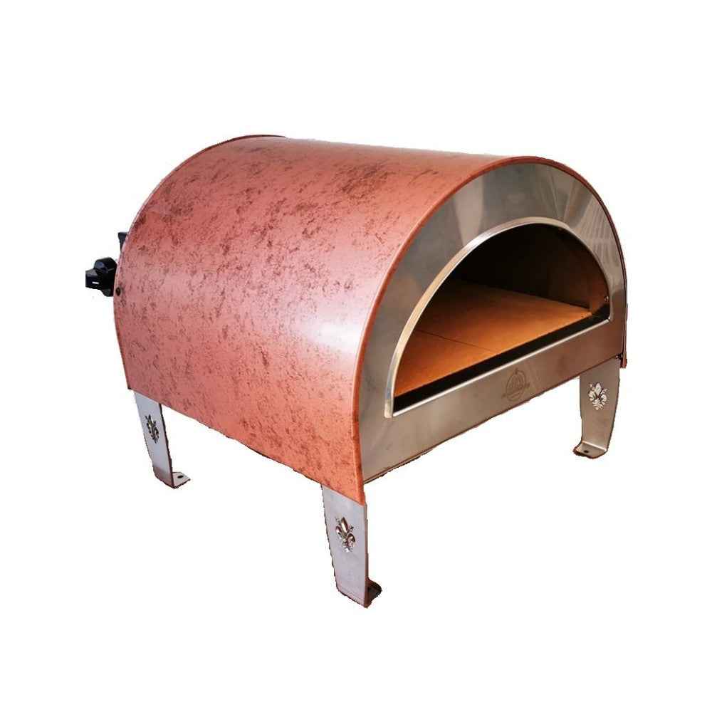 Ardore Gas-Pizzaofen "Antik Kupfer" – Kompakter Outdoor-Pizzaofen mit 40x40cm Backfläche