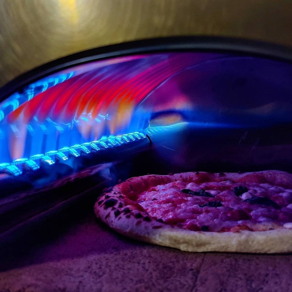 Ardore Gas Pizzaofen "Bright Silver" | 40x40cm Backfläche | Bis 550°C | Kompakt & Leicht