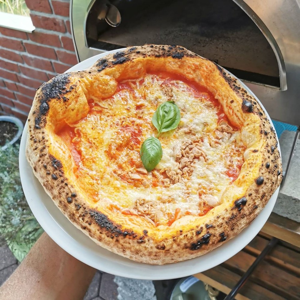 Ardore Gas Pizzaofen "Bright Silver" | 40x40cm Backfläche | Bis 550°C | Kompakt & Leicht