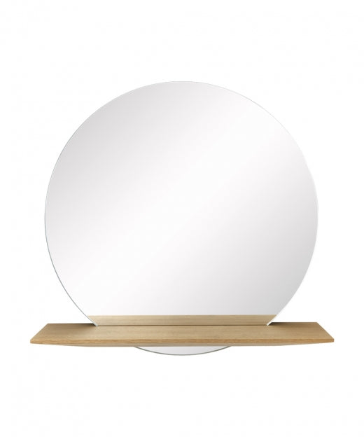 CUT Wandspiegel mit integrierter Ablage – Zeitloses Design aus Massivholz