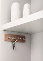 KEY BAR Schlüsselbrett aus Massivholz mit Aluminiumhaken – Organisieren Sie Ihre Schlüssel stilvoll
