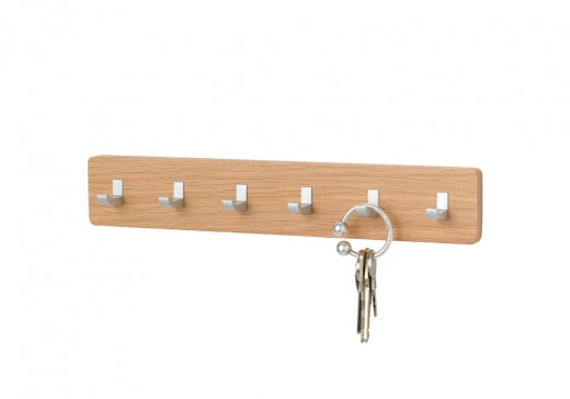 KEY BAR Schlüsselbrett aus Massivholz mit Aluminiumhaken – Organisieren Sie Ihre Schlüssel stilvoll