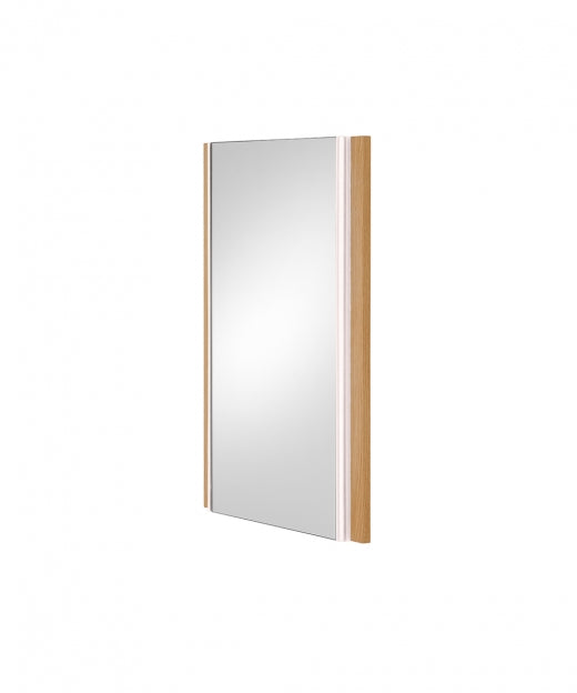 Koro Wandspiegel: Moderner Designspiegel aus Massivholz (Eiche/Nussbaum)