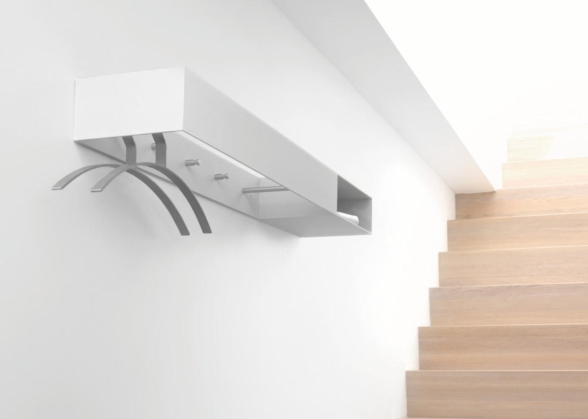 MATCH Wandgarderobe: Funktional & Stilvoll | Modernes Design mit 2 Mantelstangen & 3 Haken