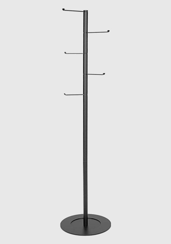 Pivot Garderobenständer: 360° drehbare Haken | Elegant & Funktional