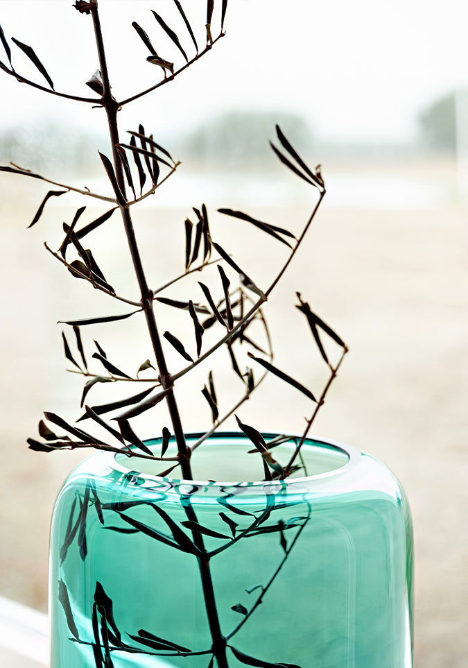 SARO Schirmständer: Elegantes Designobjekt aus mundgeblasenem Glas