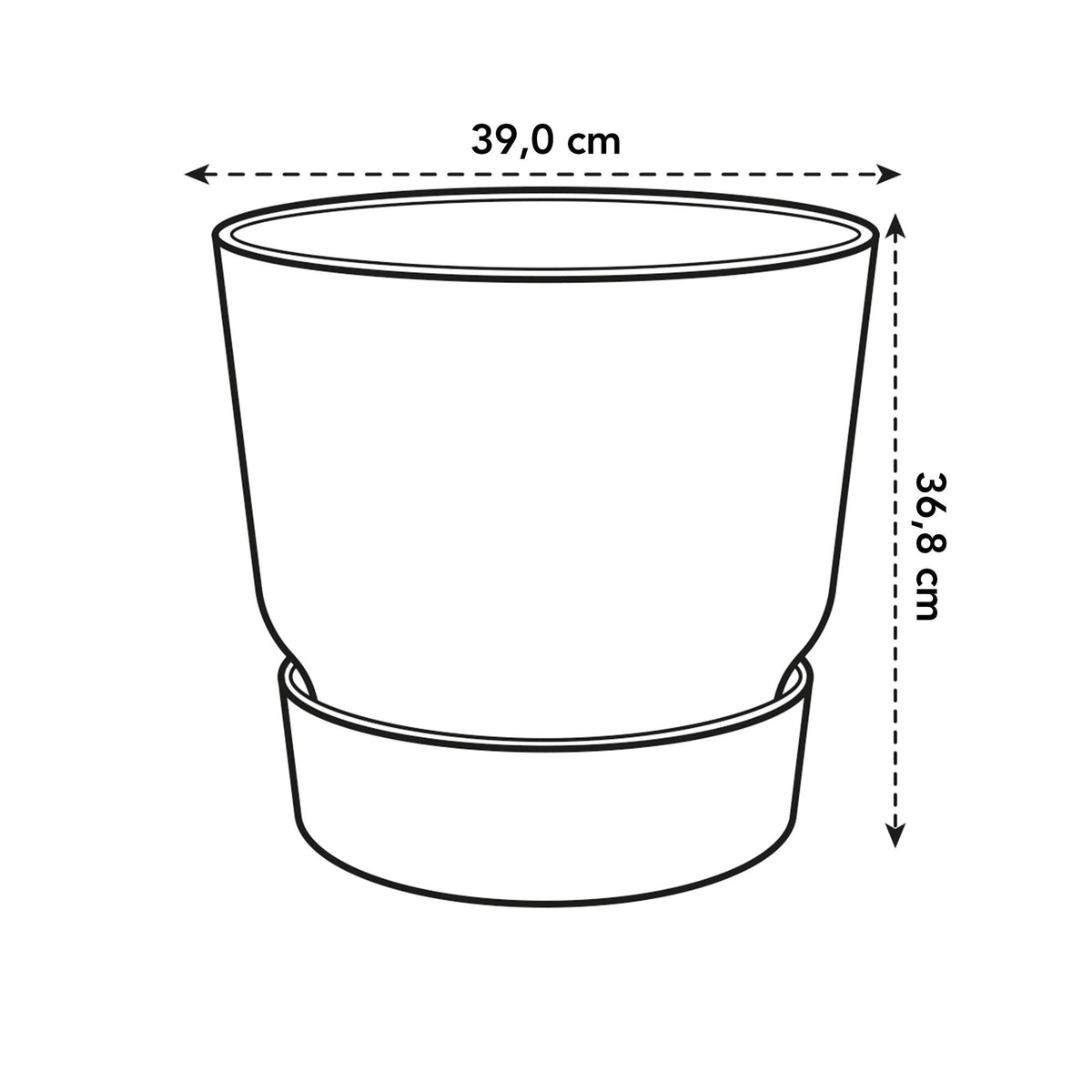 Topf Greenville Round grün- D39 x H37