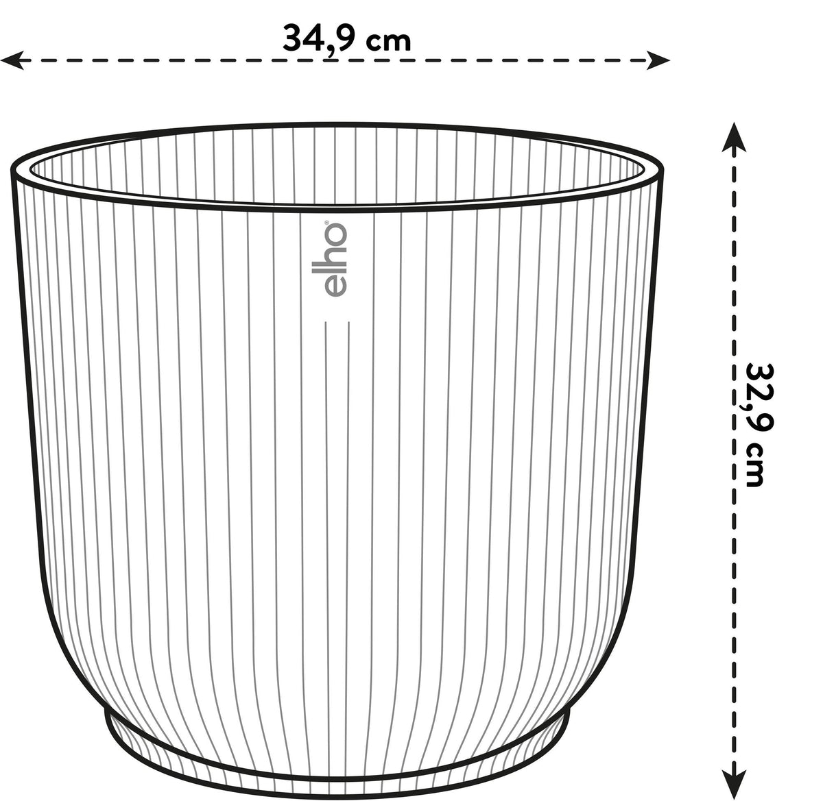 Topf Vibes Fold Round rase - inklusive Räder - D35 x H33