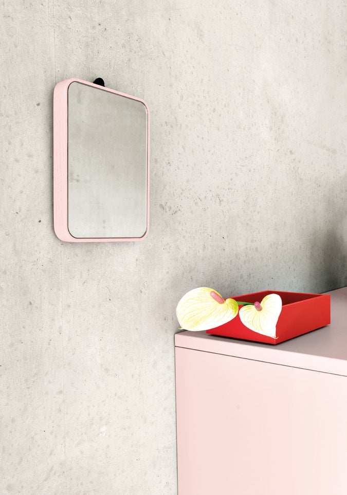 VIEW Wandspiegel: Eleganter Spiegel aus Massivholz Eiche – 1950er Design