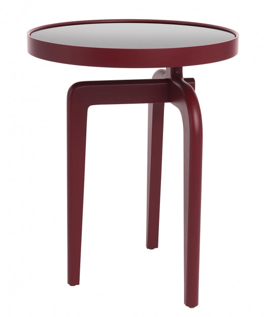 ANT Beistelltisch: Asymmetrisches Design mit Massivholzgestell & Rauchglasplatte