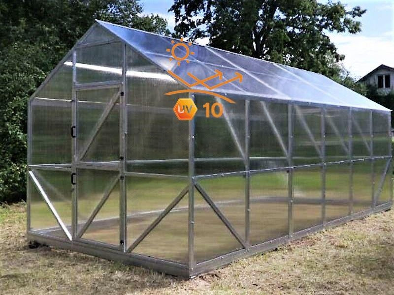 Gewächshaus 3x8 m Victoria 4mm